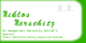 miklos merschitz business card